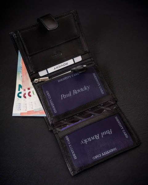 Rozbudowany portfel męski ze skóry naturalnej z systemem RFID Lumarko!