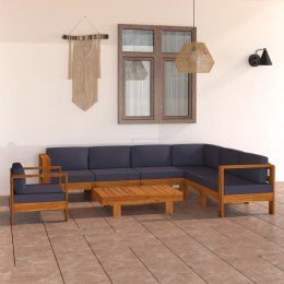 8-częściowy zestaw mebli ogrodowych, ciemnoszare poduszki, akacja Lumarko!