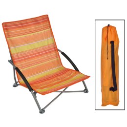 HI Składane krzesło plażowe, pomarańczowe, 65x55x25/65 cm Lumarko!