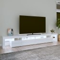 Szafka pod TV z oświetleniem LED, biała, 260x36,5x40 cm Lumarko!