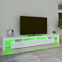 Szafka pod TV z oświetleniem LED, biała, 260x36,5x40 cm Lumarko!