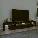 Szafka pod TV z oświetleniem LED, czarna, 230x36,5x40 cm Lumarko!