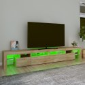 Szafka pod TV z oświetleniem LED, dąb sonoma, 260x36,5x40 cm Lumarko!