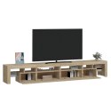 Szafka pod TV z oświetleniem LED, dąb sonoma, 260x36,5x40 cm Lumarko!