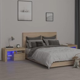 Szafki z oświetleniem LED, 2 szt., dąb sonoma, 70x36,5x40 cm Lumarko!