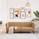 Sofa 3-osobowa, brązowa, tapicerowana aksamitem Lumarko!