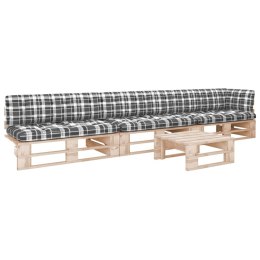 4-częściowy zestaw wypoczynkowy z palet, z poduszkami, drewno sosnowe Lumarko!