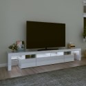Szafka pod TV z oświetleniem LED, biała, 230x36,5x40 cm Lumarko!