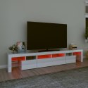 Szafka pod TV z oświetleniem LED, biała, 230x36,5x40 cm Lumarko!