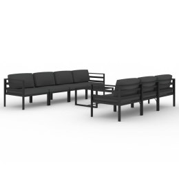 8-częściowy zestaw mebli ogrodowych, poduszki, aluminium, antracyt Lumarko!