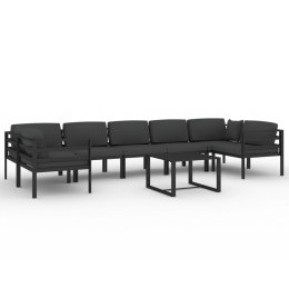 8-częściowy zestaw mebli ogrodowych, poduszki, aluminium, antracyt Lumarko!