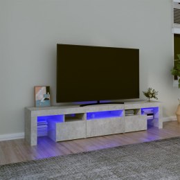 Szafka pod TV z oświetleniem LED, szarość betonu 200x36,5x40 cm Lumarko!