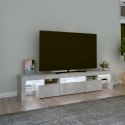 Szafka pod TV z oświetleniem LED, szarość betonu 200x36,5x40 cm Lumarko!