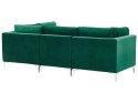 Sofa modułowa 3-osobowa welurowa zielona EVJA Lumarko!