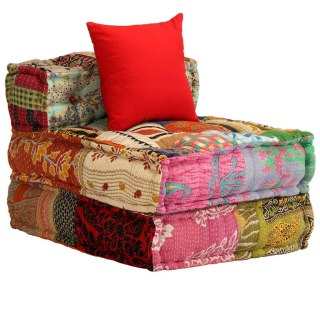 Puf modułowy, 3-osobowy, patchwork, tkanina Lumarko!