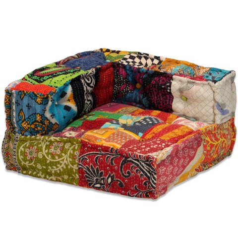 Puf modułowy, 4-osobowy, patchwork, tkanina Lumarko!