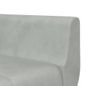 Sofa rozkładana L, jasnoszara, 275x140x70 cm, aksamit Lumarko!