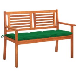 2-osobowa ławka ogrodowa z poduszką, 120 cm, lity eukaliptus Lumarko!
