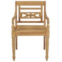 Krzesła z zielonymi poduszkami, 2 szt., drewno tekowe Lumarko!