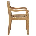 Krzesła z zielonymi poduszkami, 2 szt., drewno tekowe Lumarko!