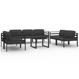 8-częściowy zestaw mebli ogrodowych, poduszki, aluminium, antracyt Lumarko!