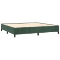 Łóżko kontynentalne z materacem, zielone, aksamit, 200x200 cm Lumarko!