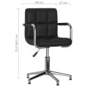 Obrotowe krzesła stołowe, 4 szt., czarne, sztuczna skóra Lumarko!