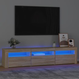 Szafka pod TV z oświetleniem LED, dąb sonoma, 180x35x40 cm Lumarko!