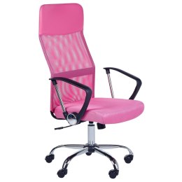 Krzesło biurowe regulowane różowe DESIGN Lumarko!