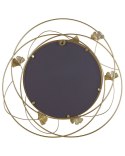 Metalowe okrągłe lustro ścienne ø 47cm złote ANGLET Lumarko!