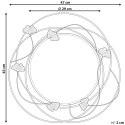 Metalowe okrągłe lustro ścienne ø 47cm złote ANGLET Lumarko!