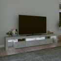 Szafka pod TV z oświetleniem LED, szarość betonu, 230x36,5x40cm Lumarko!