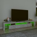 Szafka pod TV z oświetleniem LED, szarość betonu, 230x36,5x40cm Lumarko!