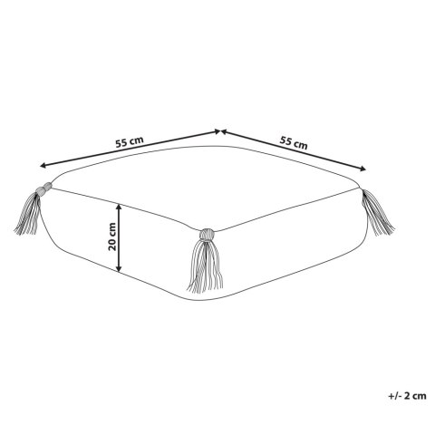 Poduszka podłogowa bawełniana 55 x 55 x 20 cm biała SEERANI