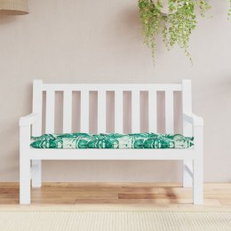 Poduszka na ławkę ogrodową, wzór w liście, 120x50x7 cm, tkanina Lumarko!