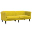 Sofa 3-osobowa, żółta, tapicerowana aksamitem Lumarko!