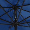 Parasol ogrodowy na metalowym słupku, 400 cm, lazurowy Lumarko!