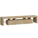 Szafka pod TV z oświetleniem LED, dąb sonoma 200x36,5x40 cm Lumarko!