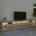 Szafka pod TV z oświetleniem LED, dąb sonoma, 290x36,5x40 cm Lumarko!