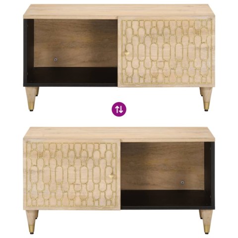 Stolik kawowy, 80x50x40 cm, lite drewno mango Lumarko!