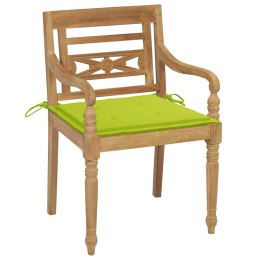 Krzesła Batavia z poduszkami, 8 szt., lite drewno tekowe Lumarko!