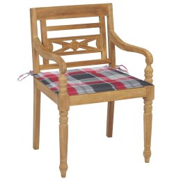 Krzesła Batavia z poduszkami, 8 szt., lite drewno tekowe Lumarko!