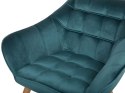 Fotel welurowy niebieski KARIS Lumarko!