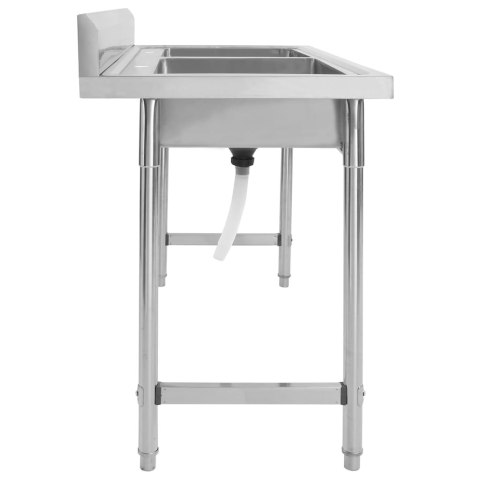 Zlewozmywak kuchenny, dwukomorowy, stal nierdzewna Lumarko!