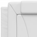 Łóżko z materacem, białe, 90x190 cm, sztuczna skóra Lumarko!