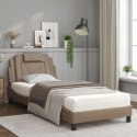 Łóżko z materacem, cappuccino, 90x190 cm, sztuczna skóra Lumarko!