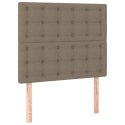 Zagłówek do łóżka z LED, taupe, 90x5x118/128 cm, tkanina Lumarko!