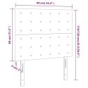 Zagłówek do łóżka z LED, taupe, 90x5x118/128 cm, tkanina Lumarko!