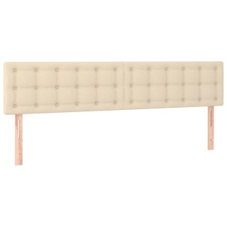 Zagłówki do łóżka, 2 szt., kremowe, 100x5x78/88 cm, tkanina Lumarko!