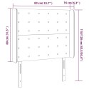Zagłówek do łóżka z LED, kremowy, 83x16x118/128 cm, tkanina Lumarko!